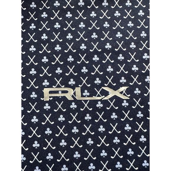 RLX Ralph Lauren Mens Golf Clubs Spades Navy Blue Performance Polo Shirt - Picture 4 of 9